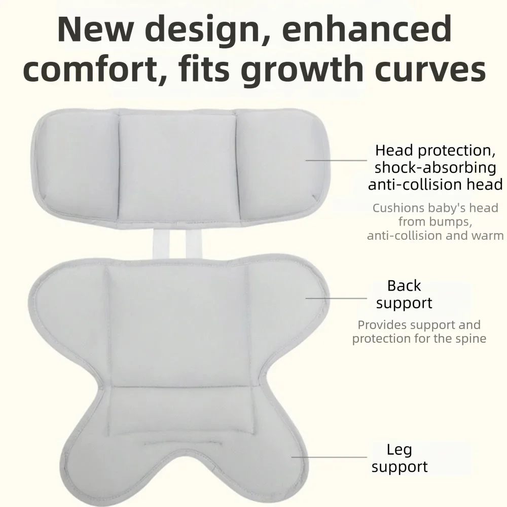 Breathable Mesh Newborn Carseat Insert Soft Material Impact Protection Baby Car Seat Cushion Warm Mattress Thickened Support 6