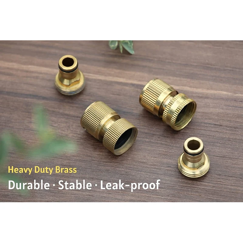 

Garden Hose Quick Connect - Connect Garden Hose Fittings, Water Hose Quick Connect, 3/4 Inch Male And Female Set, 2 Set