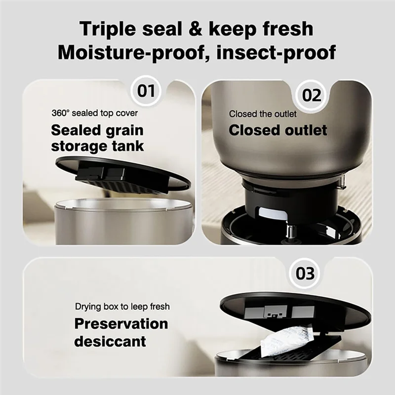 

Versatile APP Control Automatic Pet Feeder,4.2L 2.4G Wifi Enabled Pet Feeder,Dual Bowl Automatic Pet Food Dispenser For Cats&Dog