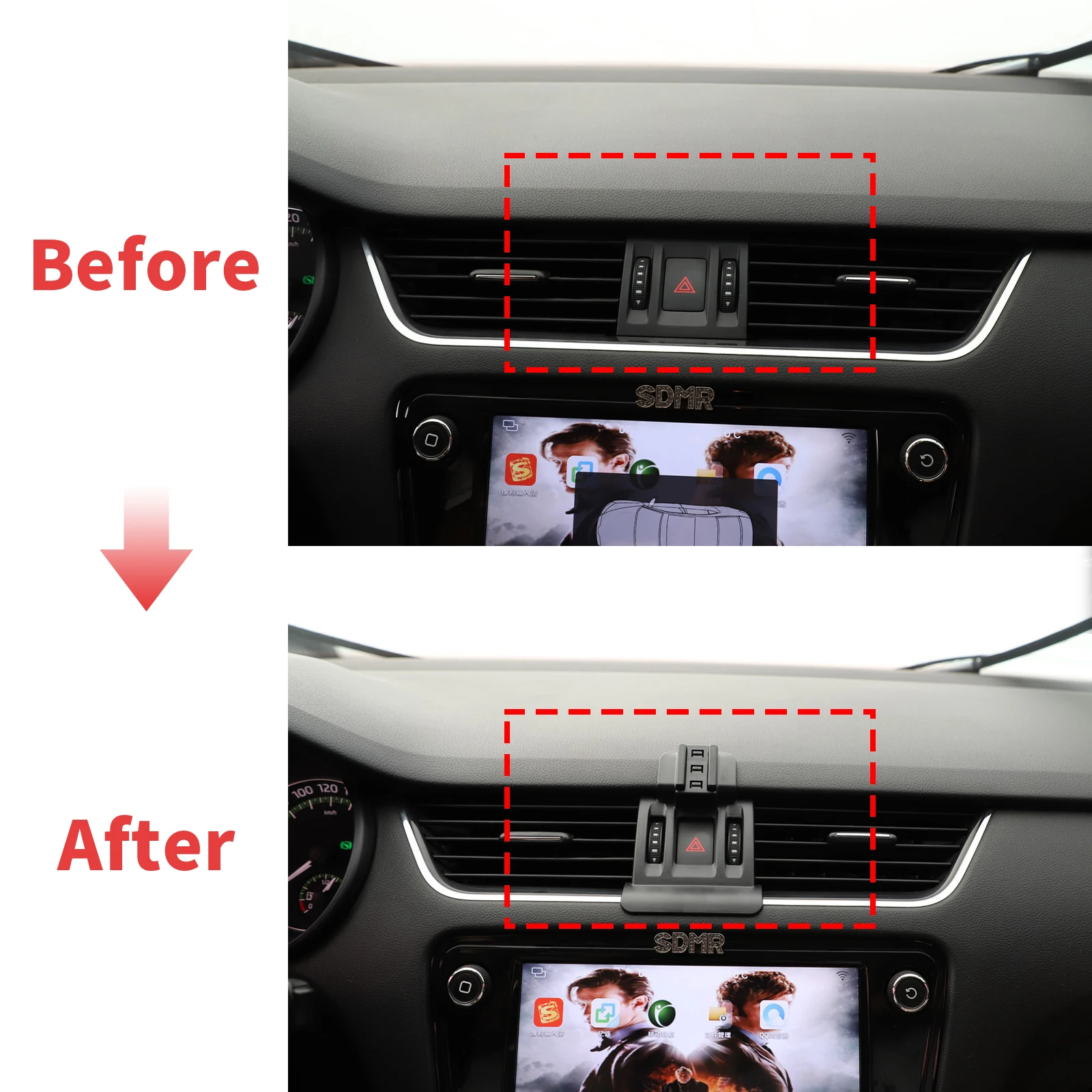 ​​fit for Skoda Octavia 2 Octavia 3 2016-2020 Stable Clip-On Phone Holder​​ Mount Screen Base No Vibration​ Car accessoires - view 2