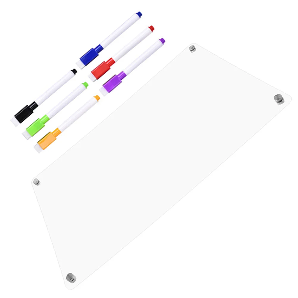 

Clear Dry Erase Board Acrylic White Wall Whiteboard Magnetic Force Fridge Calendar Grocery List Pad Refrigerator