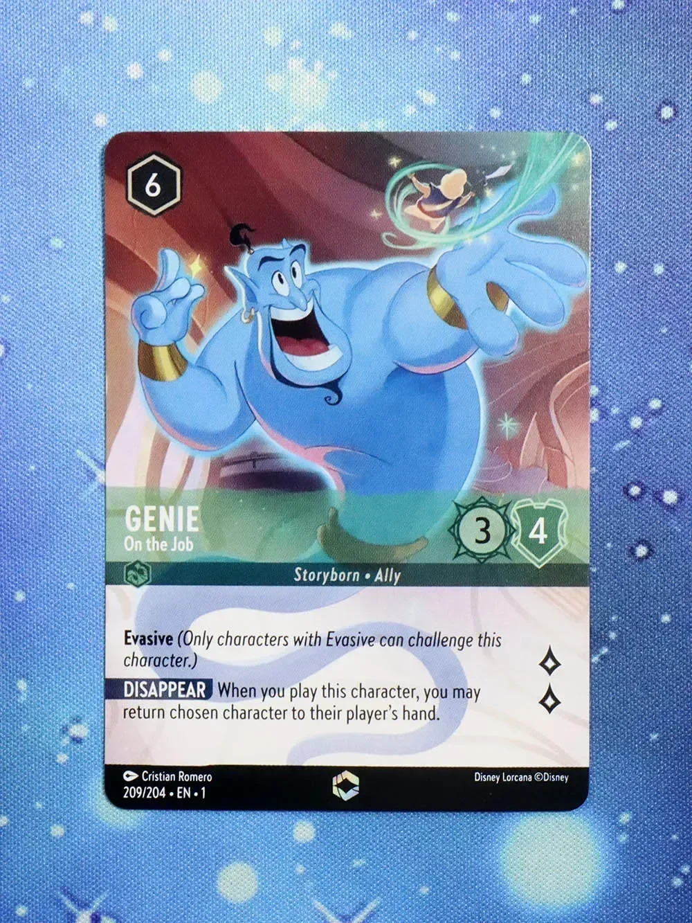 

Disney Lorcana Proxy The First Chapter NoneFoil – Genie – On the Job (Alternate Art) (209/204)TCG Game Cards