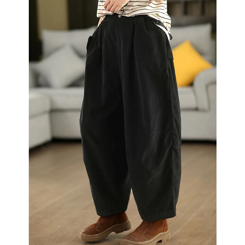 Mass Wass Japanische Mode Lose Streetwear Damen Klassische Cord Vintage Hosen Damen Fitness Punk Elastische Taille Hose