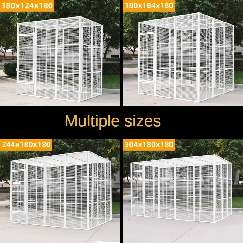 180 124 180cm Extra Large Bird Cage Square Tube Parrot Feeding Box Cat Cage Large Space Thickened Encrypted Pigeon Cage