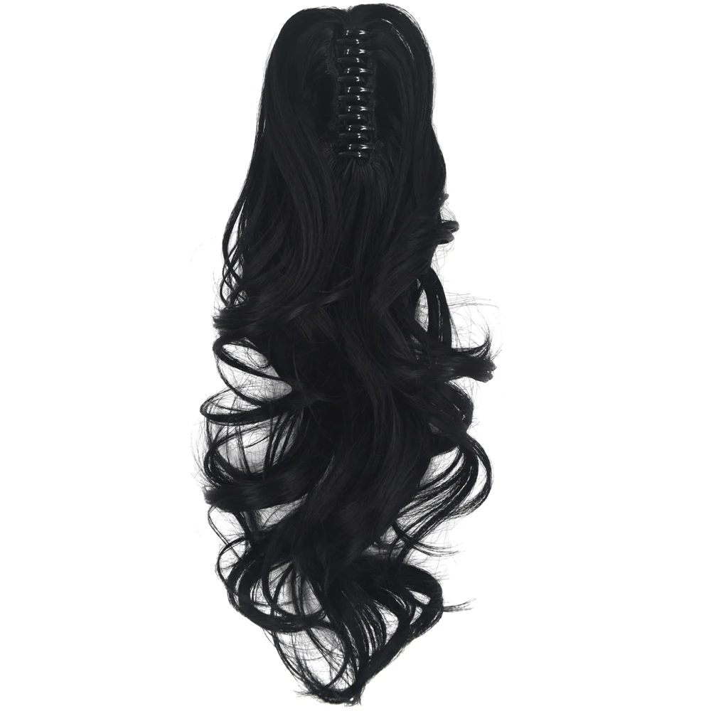 TOPREETY Synthetic Hair Heat Resistant 90gr Wavy Claw Clip in/on Ponytail Hair Extensions CP-222