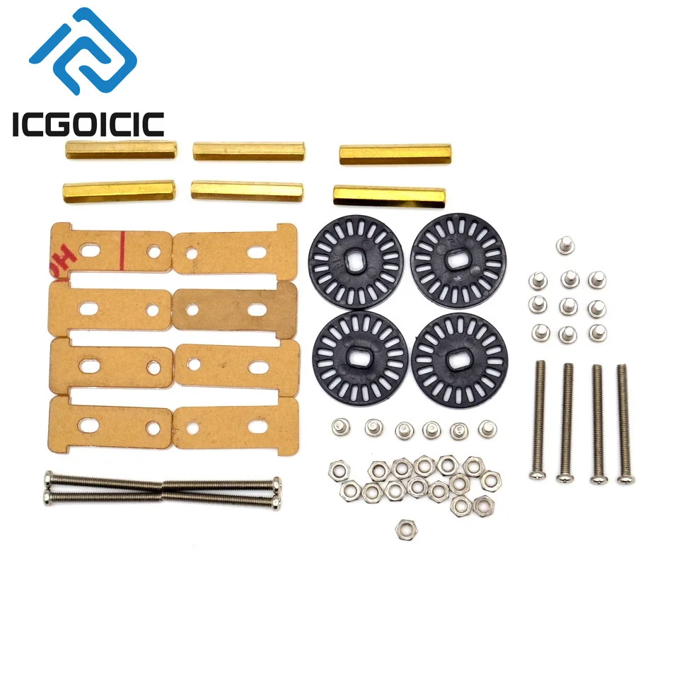 Kit de chasis de coche robot 4WD con motores codificadores: plataforma de bricolaje acrílica azul/rojo/negro/verde para Arduino Raspberry Pi