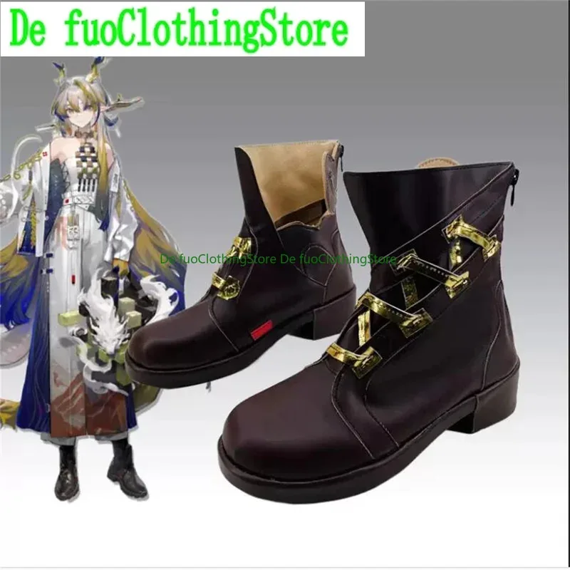 2025 aaa DefuoClothing Shu Arknights Cosplay Anime Spiel Rollenspiel Schuhe und Stiefel Halloween Party