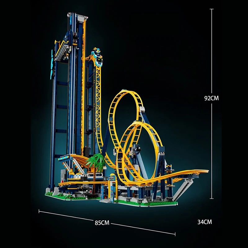 3756 PCS Loop Coaster Building Block Mattoni Montagne russe Parco divertimenti Giocattolo per compleanno Natale Regalo per bambini Compatibile 10303