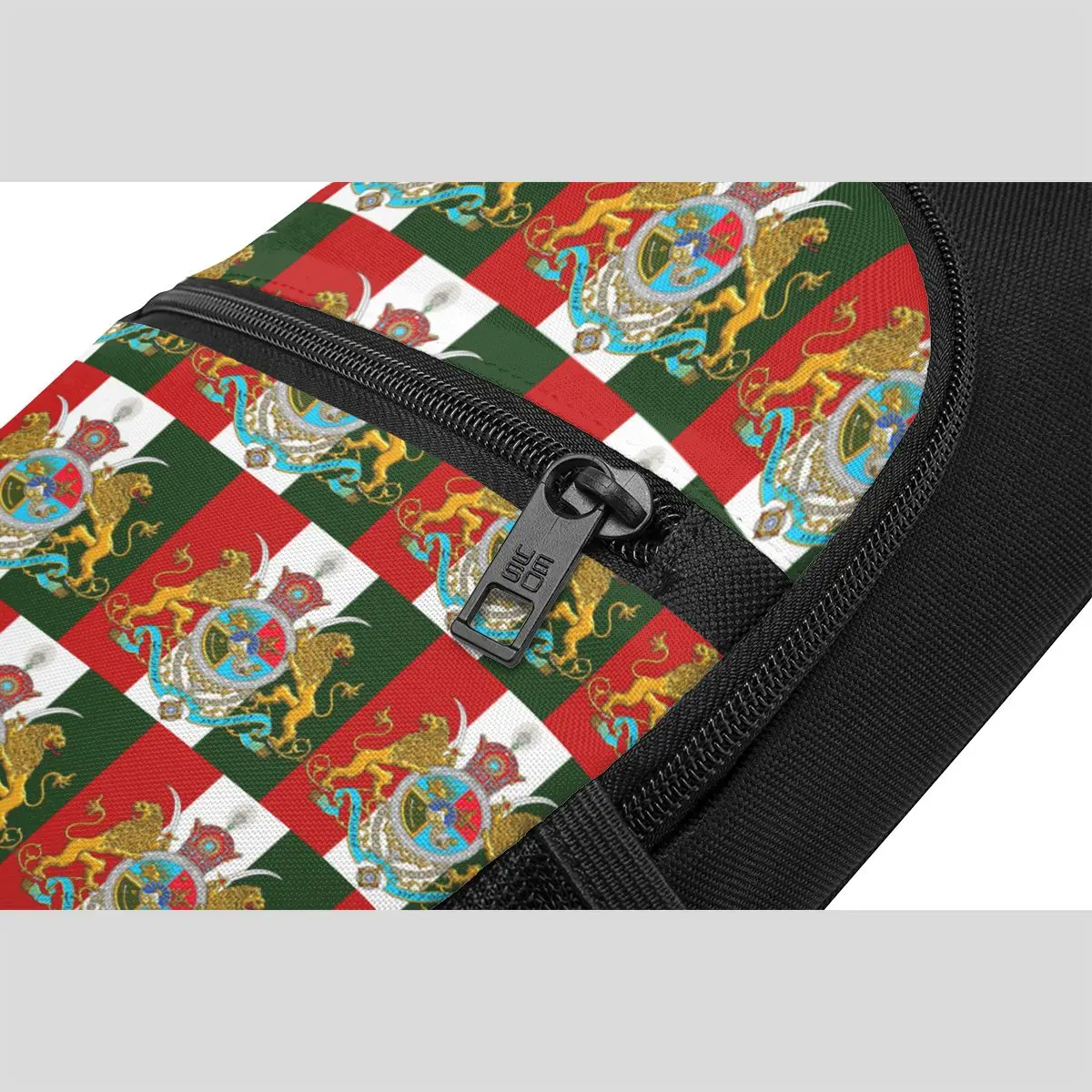 Imperial Coat Of Arms Of Iran Iranian Lion Chest Bag Men Sling Crossbody Backpack Chest Bag Traveling Daypack Shoulder Bag