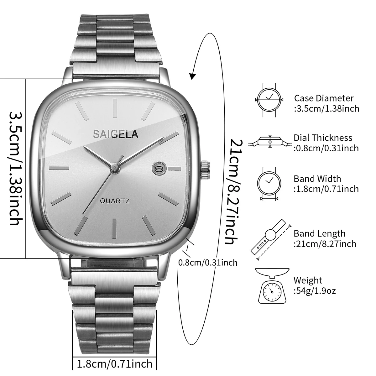 2 pçs moda quadrado dial casal relógios conjunto simples calendário masculino relógios de pulso feminino relógio de quartzo relojs (sem caixa)