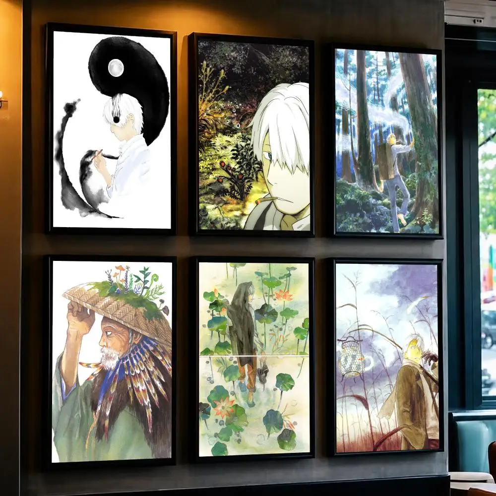 anime M-Mushishi-I Poster Removable Wall Sticker for Home Cafe Bar Office Interior Decor view 2