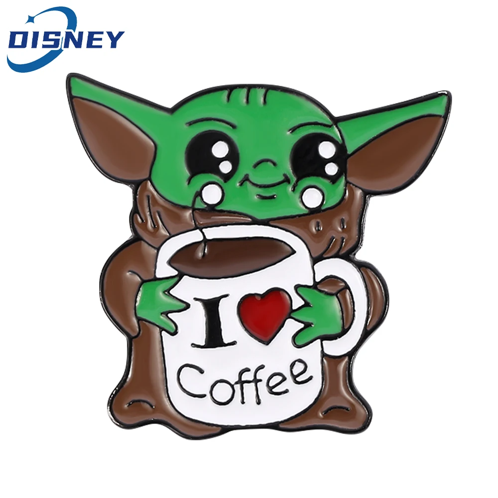 Disney Star Wars Pins Cartoon Cute Yoda Baby metalowa broszka emaliowana na plecak biżuteria akcesoria kobiety męska kurtka przypinki na klapę