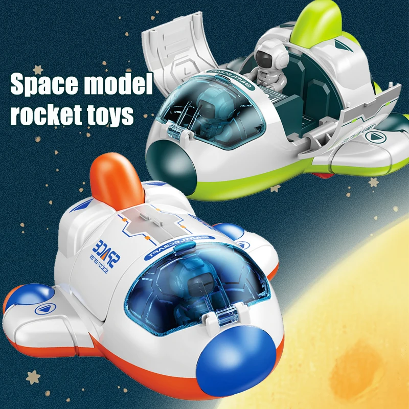 Children Puzzle Space Toy Car Simulation Model Astronaut Rocket Spaceship Series Toy Car for Boys Gift