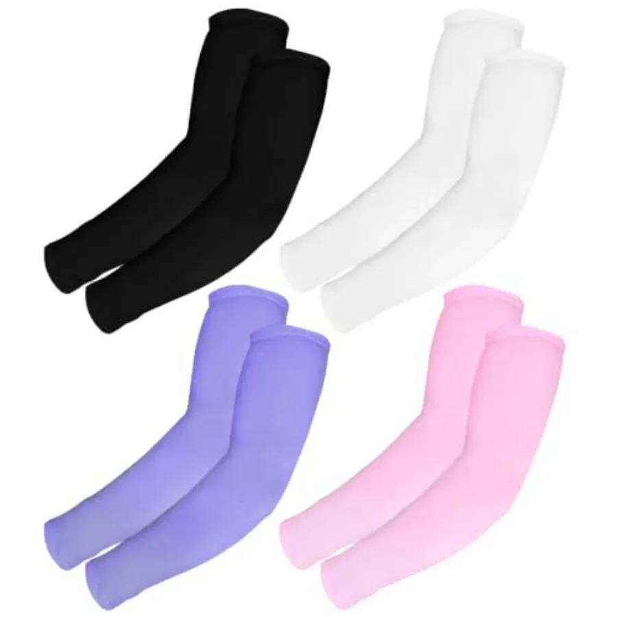 

4 Pairs Arm Sleeves for Men UV Sun Protection Compression Arm Sleeves