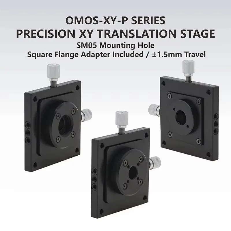 OMOS-XY-P Series Precision XY Translation Stage, ±1.5mm Travel Manual XY Positioning Stage
