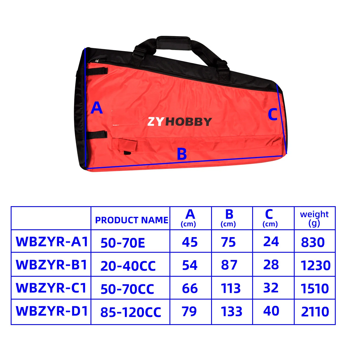 Brand New RC Wing Tote Bag Waterproof Protection Bag for 30-40CC Aeromodel Fix Wing Airplane