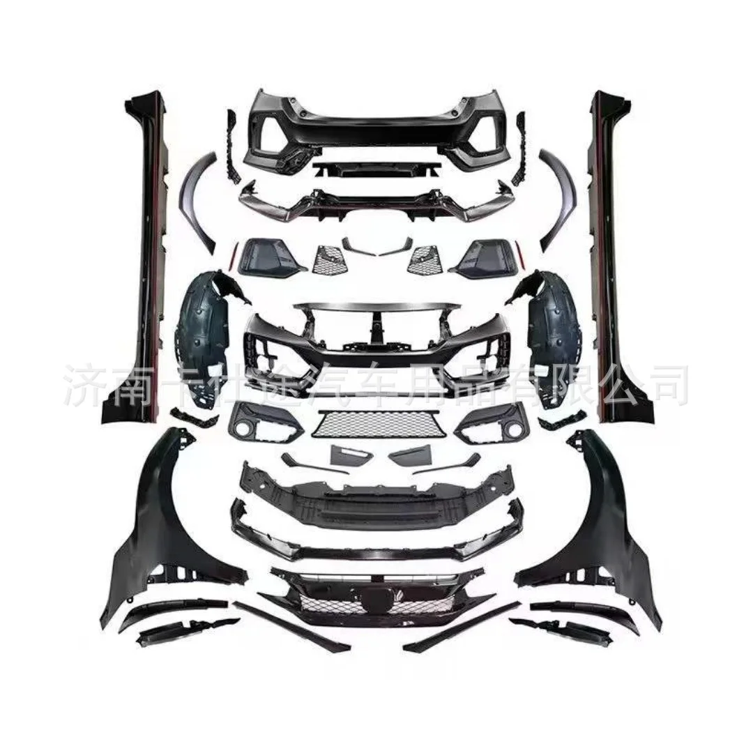 

For Type-R Body Kit Honda Civic 16-22 1:1 Original Wide Body Surrounded Bumper
