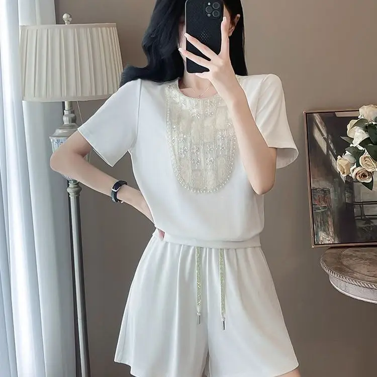 Survêtement noir décontracté femme Shorts classique élégant tenue tailleur mode nouveautés ensembles