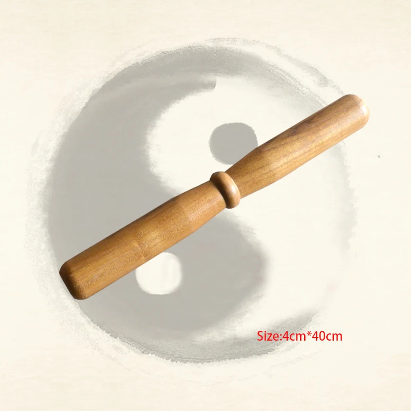 Wooden Roll Stick Tai Chi Ruler Solid Wood Tai Chi Stick Kungfu Exercise Fitness Equipment