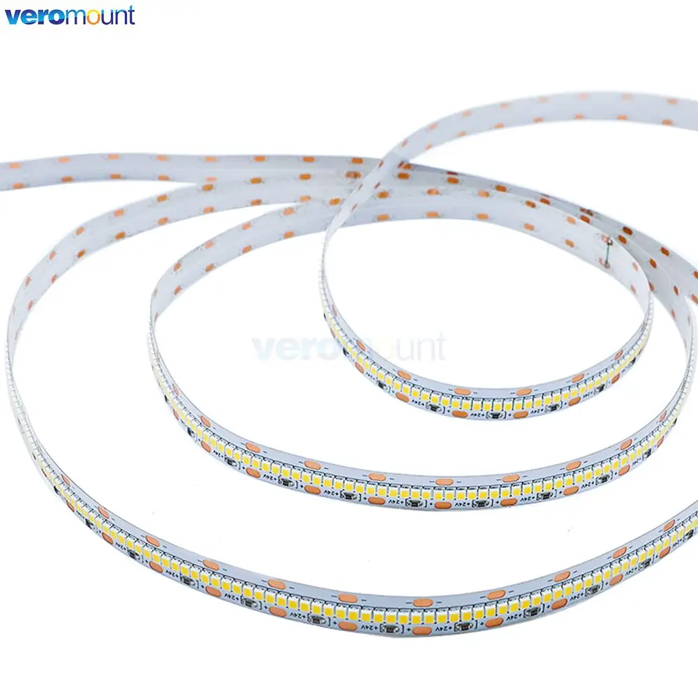 24 فولت تيار مستمر 5 متر 2025 LED قطاع 420 المصابيح/متر 2100 SMDs مرنة LED قطاع ضوء السوبر مشرق كول الأبيض الدافئة الأبيض IP20 الشريط 10 مللي متر PCB