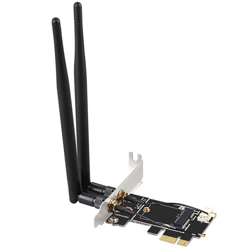 Adaptador de cartão wi-fi pcie, placa de rede sem fio m2 ngff, conversor bluetooth para desktop wi-fi 8260 8265ngw ax200 9260 7265