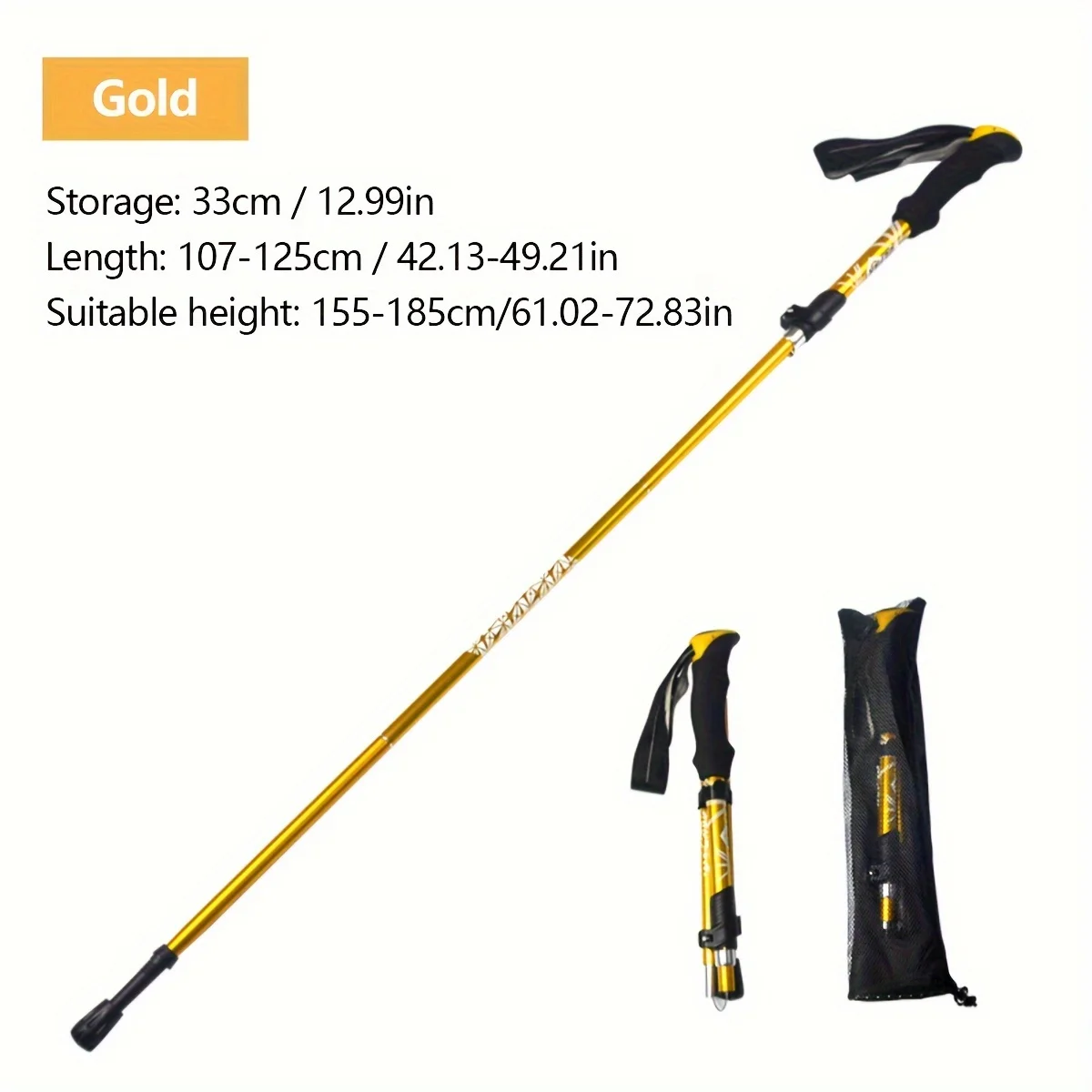 

Foldable lightweight hiking poles for men and women