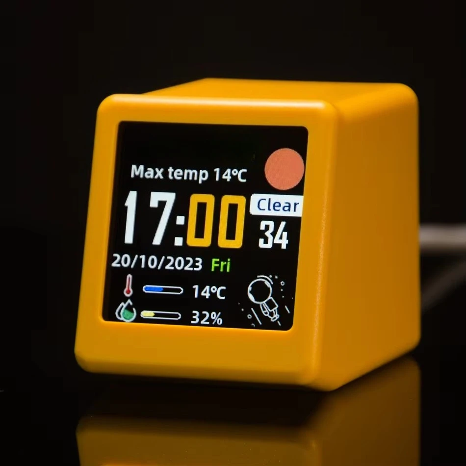 

Smart Wireless Weather Forecast Station Desktop Decorative Bed Clock with Animated Desk Clock