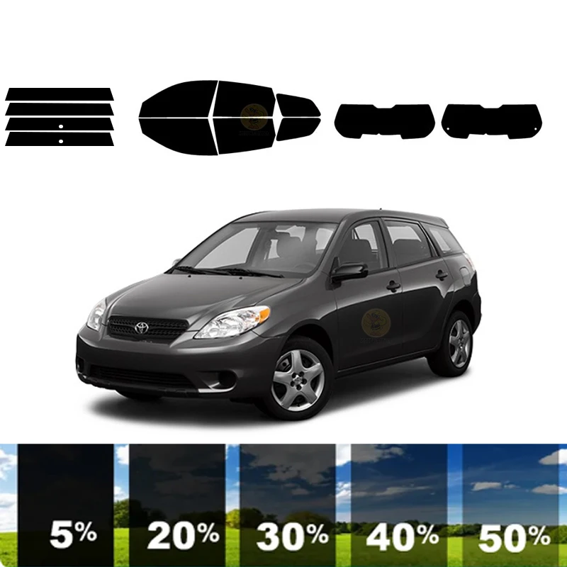 precut Removable Window Tint Film For Car 100% UVR 5%-70%VLT Heat Insulation Carbon ﻿For TOYOTA MATRIX 4 DR HATCH 2003-2008