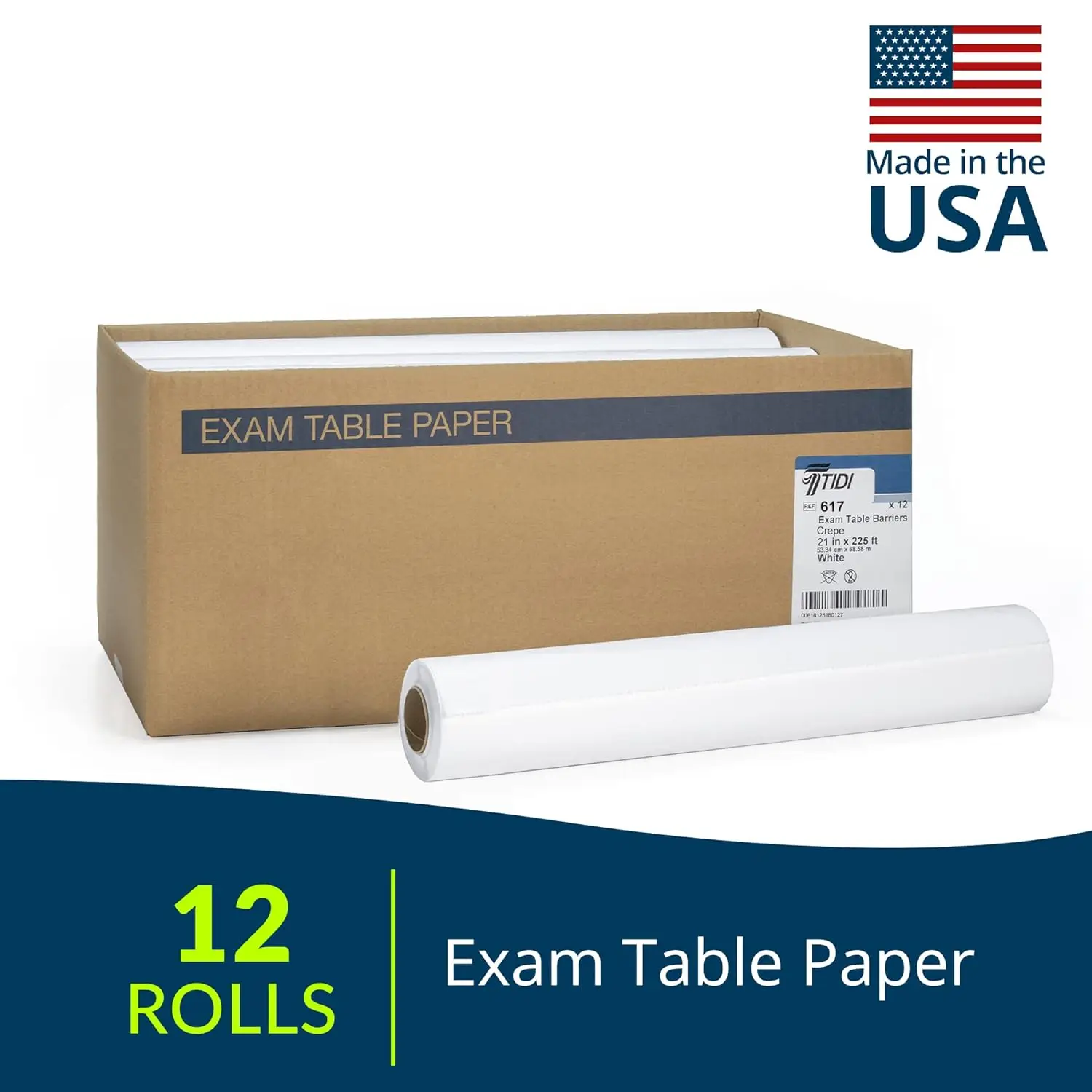 Avalon Papers Exam Table Paper, White, 21