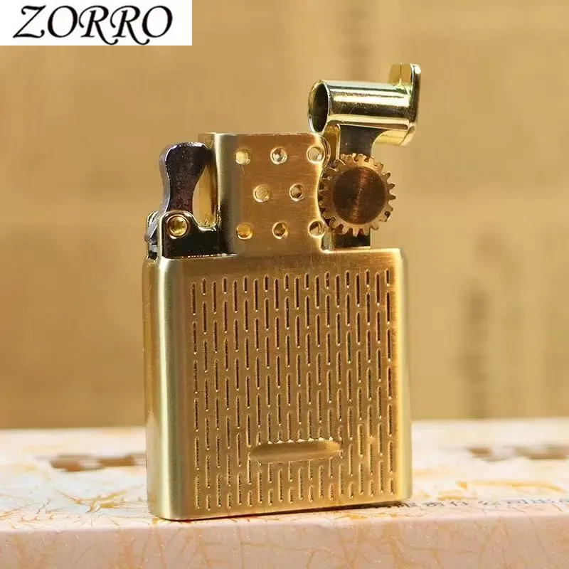 Zorro Oil Lighter Inner Insert Parts Gas/Oil Flint Grinding Wheel Brass White Steel Cigarettes Lighters Repalce 912 915 902