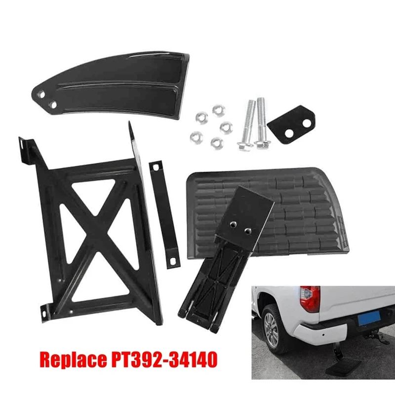 Bed Step Retractable Footrest Kits PT392-34140 For Toyota  Truck 2014-2021 Bed Bumper Foot T-Step Folding