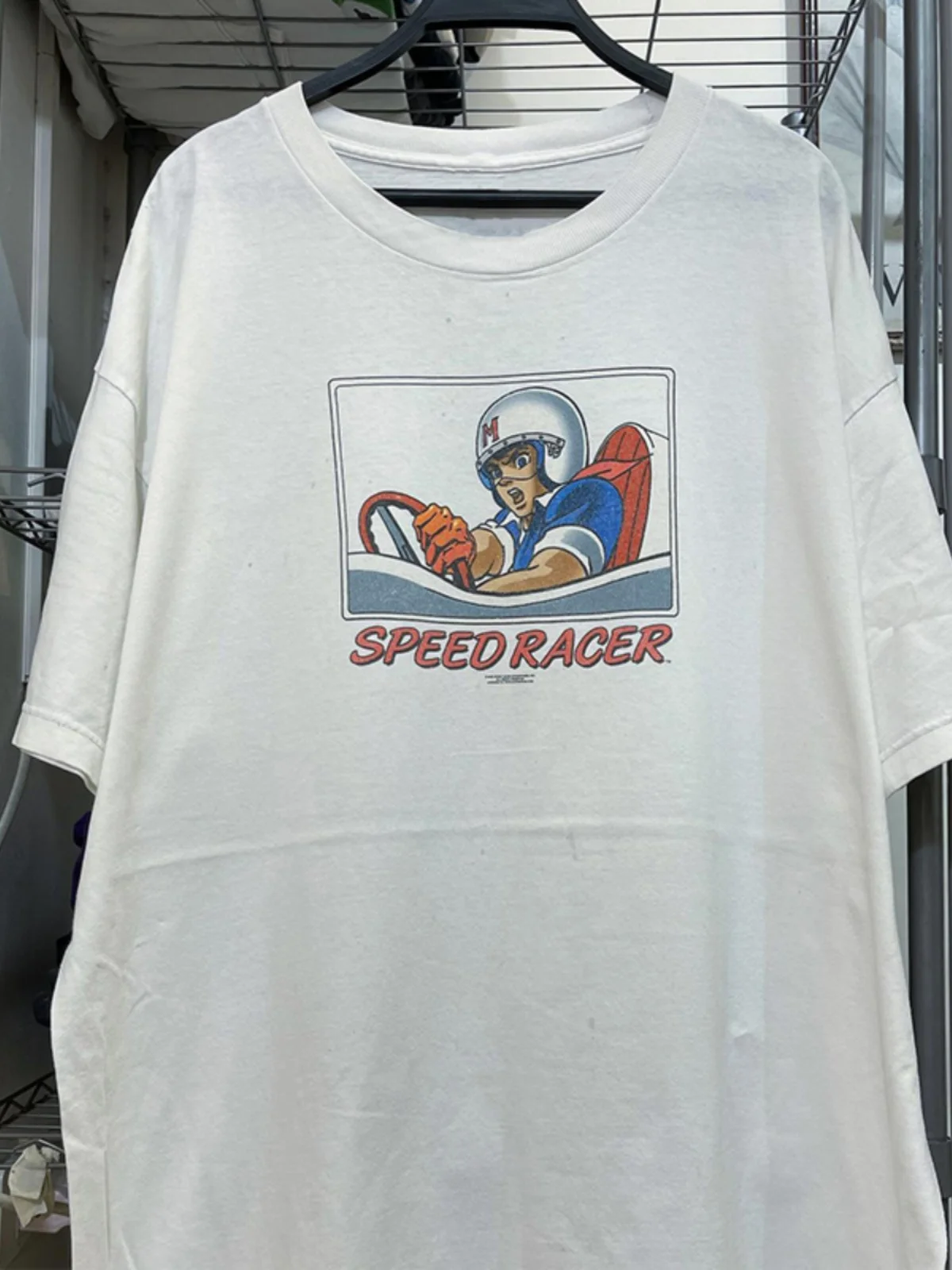 Speed Racer Oldschool College Style Short Sleeve Cotton T-Shirt Unisex Quality Cartoon Print round Neck Loose Fit Summer Tee