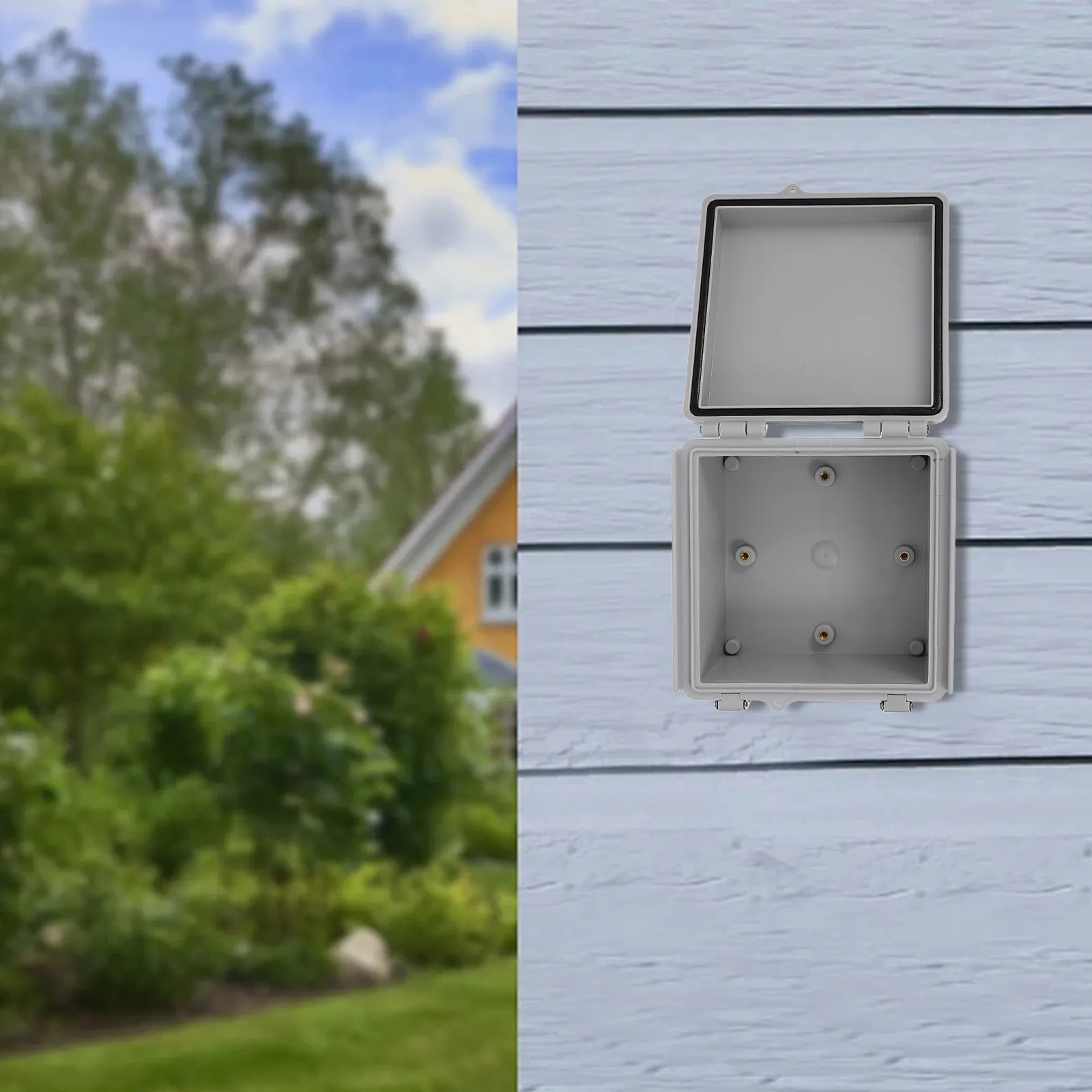 Electrical Junction Box Transparent ABS Plastic Electronic Wire Case 150x150mm Outdoor Weatherproof Splashproof Project Box