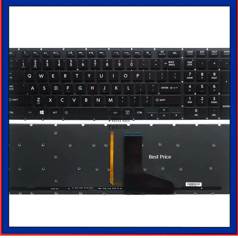 

New US Layout Backlight Keyboard For Toshiba Satellite P75-A Black Color