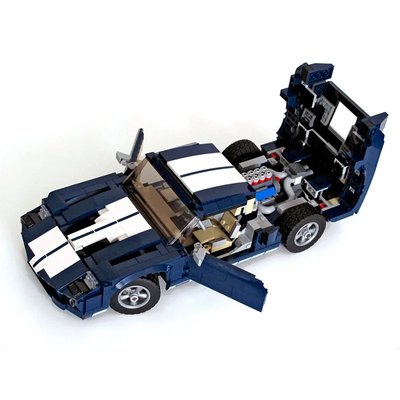 NEW Creative Expert MOC GT Super Sports Cars GT40 MOD Ford 10265 Mustangs Building Blocks Set Model DIY Bricks Toys Gifts