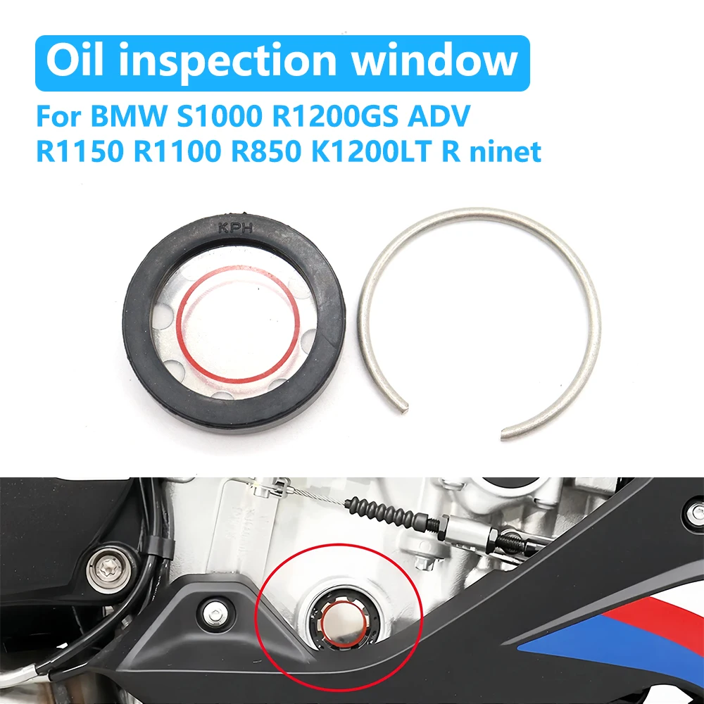 Motorcycle Engines Oil Mirror Observation Port Oil Level Window For BMW R1200GS Adv R1200 S/R/RT/ST S1000 M1000 R/RR/XT K1200GT