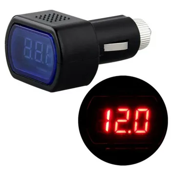 1 adet DC 12V-24V LED ekran çakmak elektrik gerilim metre cihazı araba pil voltmetre göstergesi araba aksesuarları için