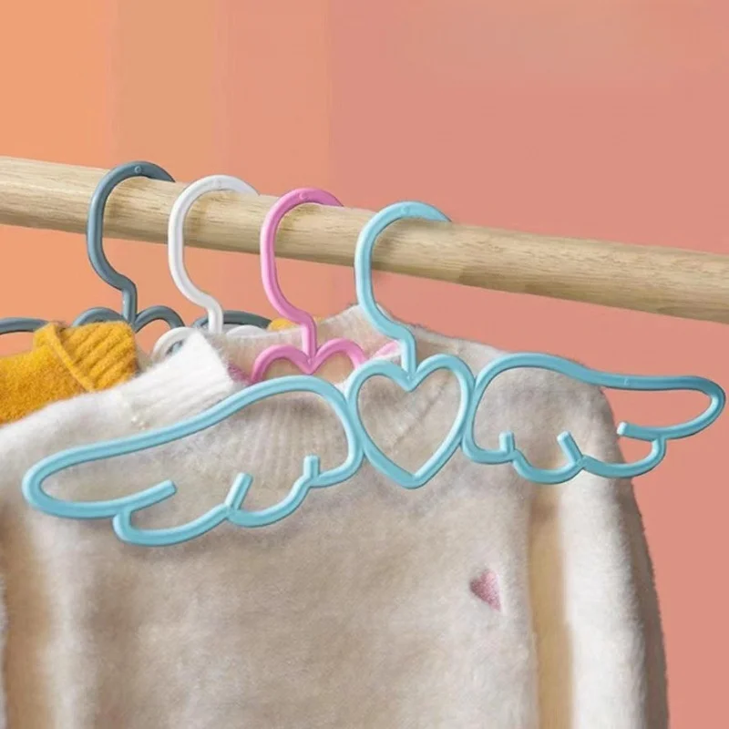 2pcs Pieces of Love Wings Clothes Hanger, Wardrobe Hanger, Cute Wardrobe Storage, Home Girl Wardrobe Organizer