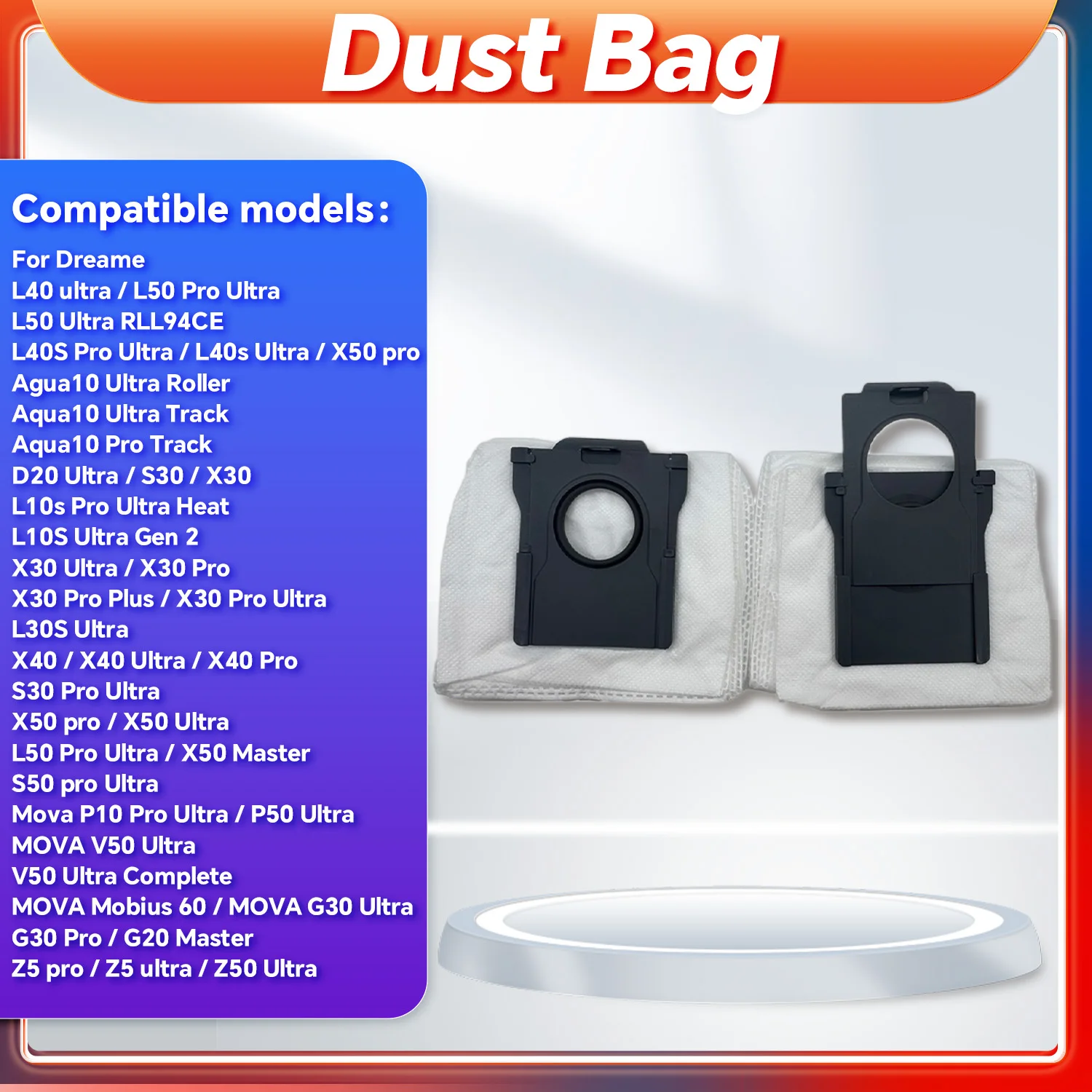 Dust Bag for Dreame Aqual0 Ultra Roller Aqual0 Ultra Track Aqua10 Pro Track D20 Ultra S30 X30 L10s Pro Ultra Heat Spare Parts