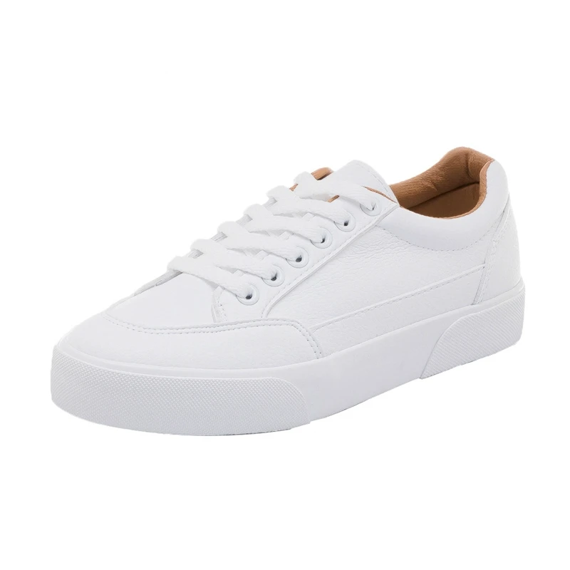 Women Sneakers Leather Shoes Spring Trend Casual Flats Sneakers Female New Fashion Comfort White  Vulcanized Platform Shoes