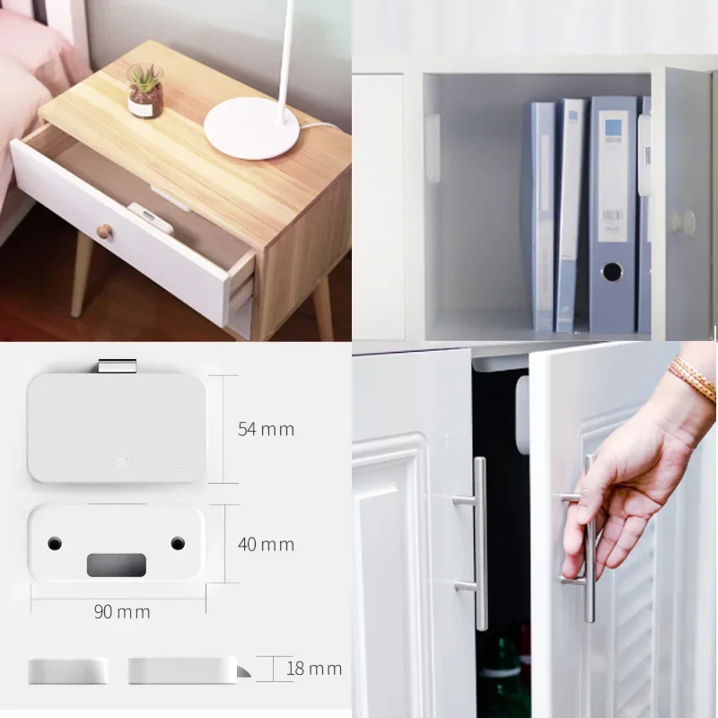 Xiaomi YEELOCK Smart Drawer Cabinet Lock Keyless Bluetooth APP Unlock Anti-Theft Child Safety File Security Drawer switch