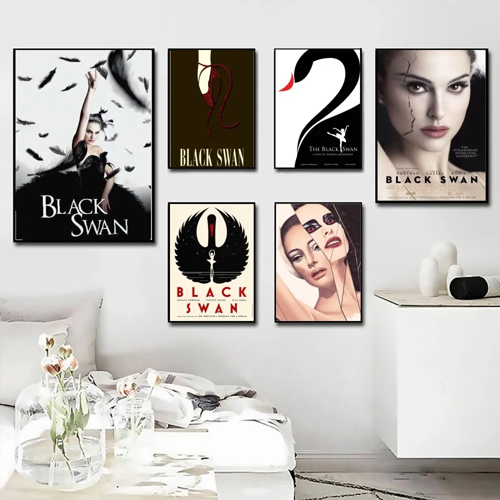 BLACK SWAN Thrilling Horror Movies Poster Wall Art Home Decor Room Decor Digital Painting Living Room Restaurant Kitchen Art