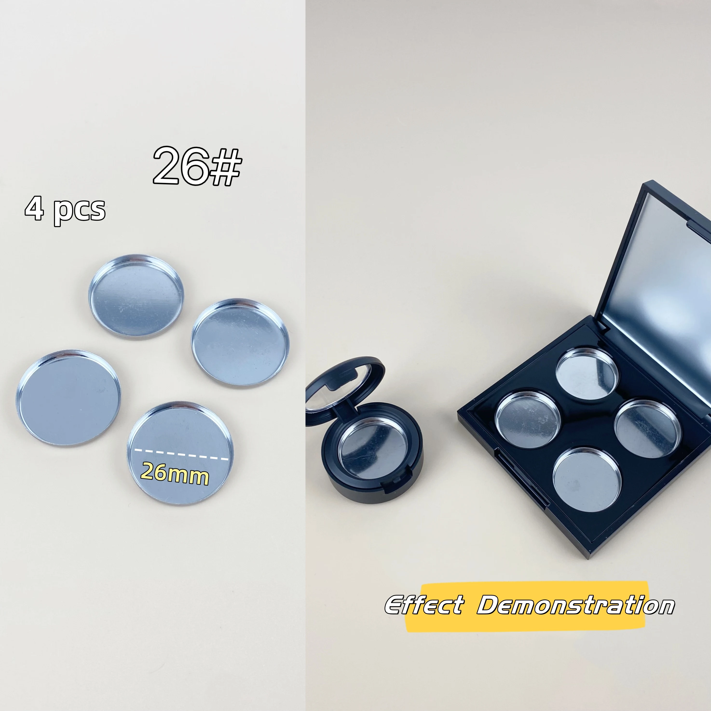 Blush Highlighter Foundation Pressing Tools Set DIY Round Refillable Aluminum Palette
