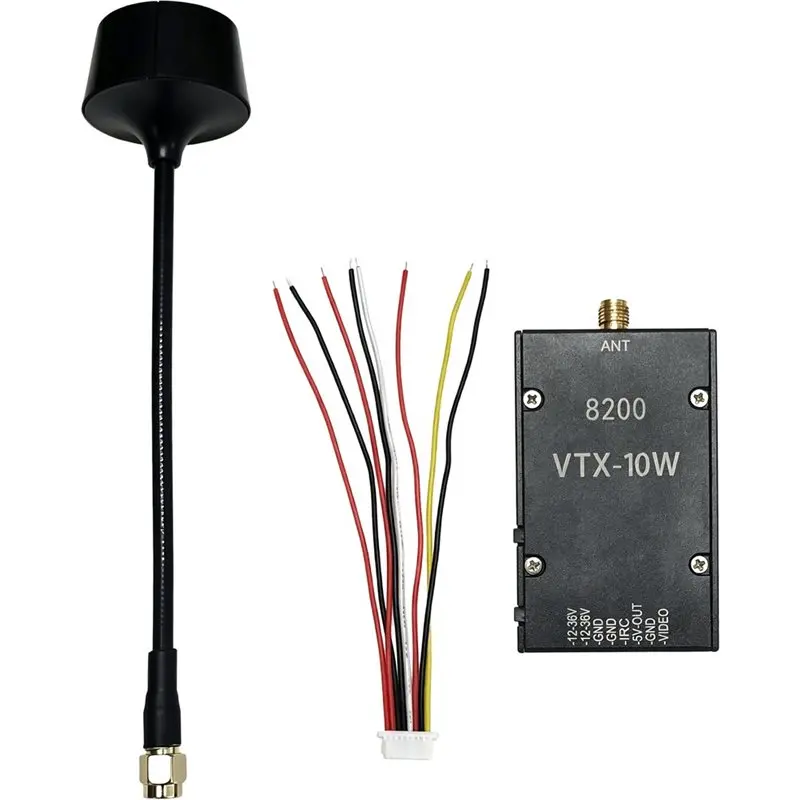 WOWFU-7Ghz-8.2Ghz 10W FPV VTX Video Transmitter For Drone Racing And FPV Gaming High Power Wireless Transmission