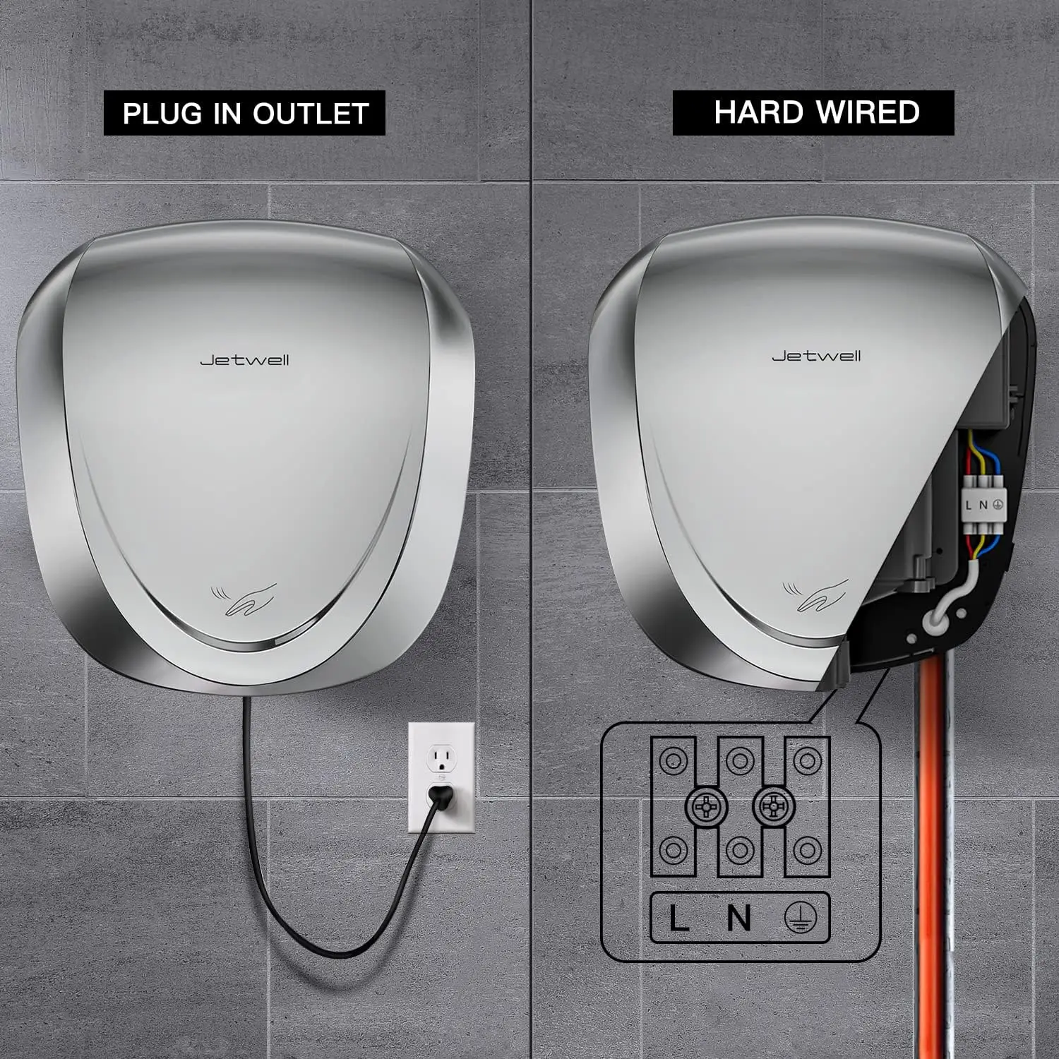 Approved Commercial Hand Dryer for Bathroom, High Speed Jet Air Hand Dryer with HEPA Filter for Home, Heavy Duty Stai