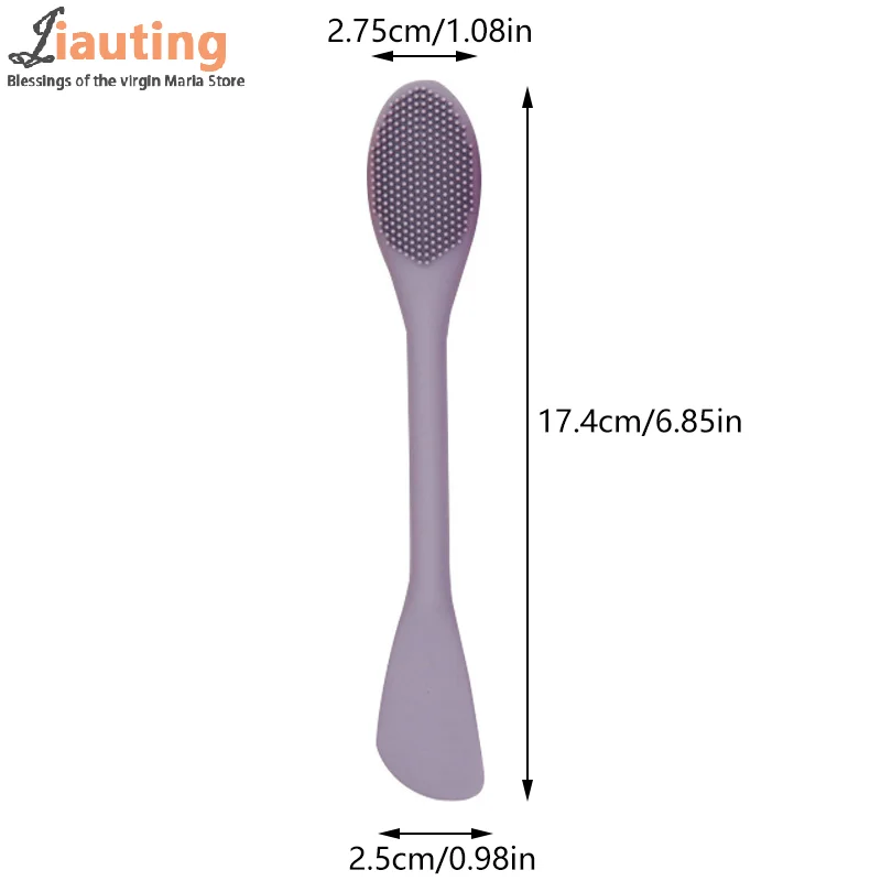 Double Head Silicone Facial Mask Brush Facial Massage Cleaning Brush DIY Mud Film Scraper Facial Care Tool SPA Beauty Salon