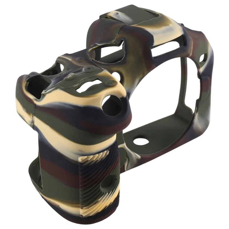 HFES SLR-Kameratasche, geeignet für Canon EOS R7 Kamera, Silikonhülle, R7 SLR-Kamera-Schutzhülle, Camouflage