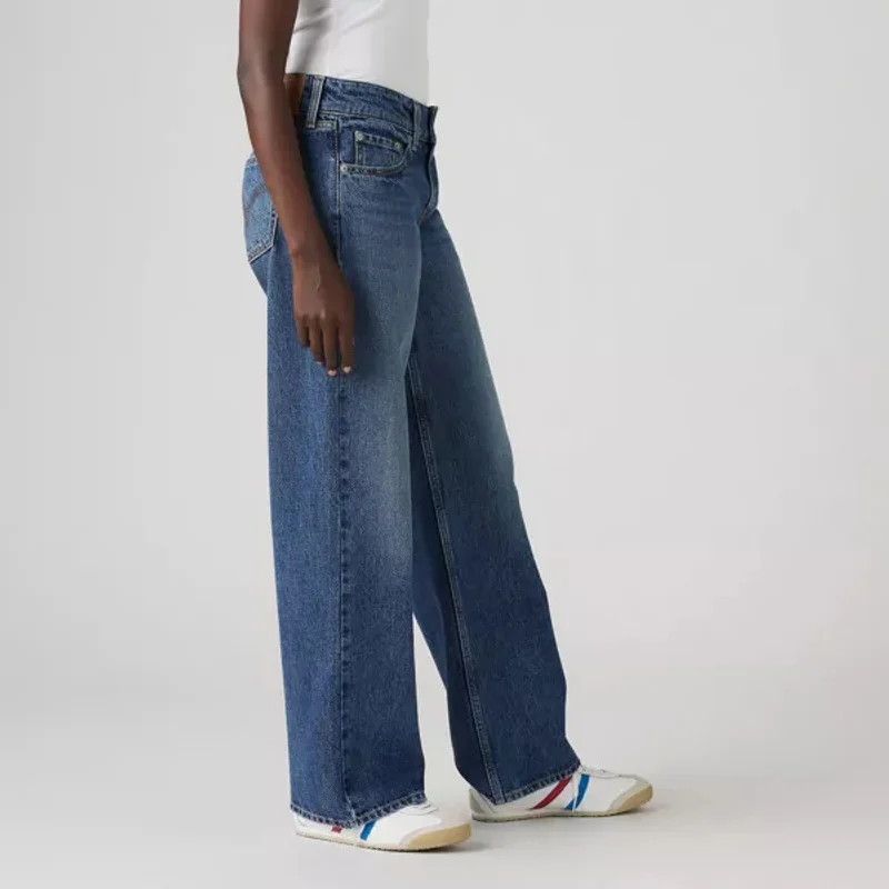 Damen-Jeans mit hoher Taille, weites Bein, zerrissenem Knie, lässige Jeans, neu für den Herbst 2022, modische Denim-Hose mit lockerer Passform, bequem, trendiger Stil