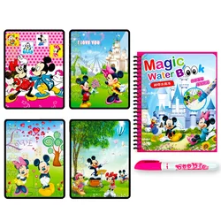 Disney Mickey Mouse Anime Painting Water This Magical Children's Painting Card Fun Water Picture Book Kids Birthday