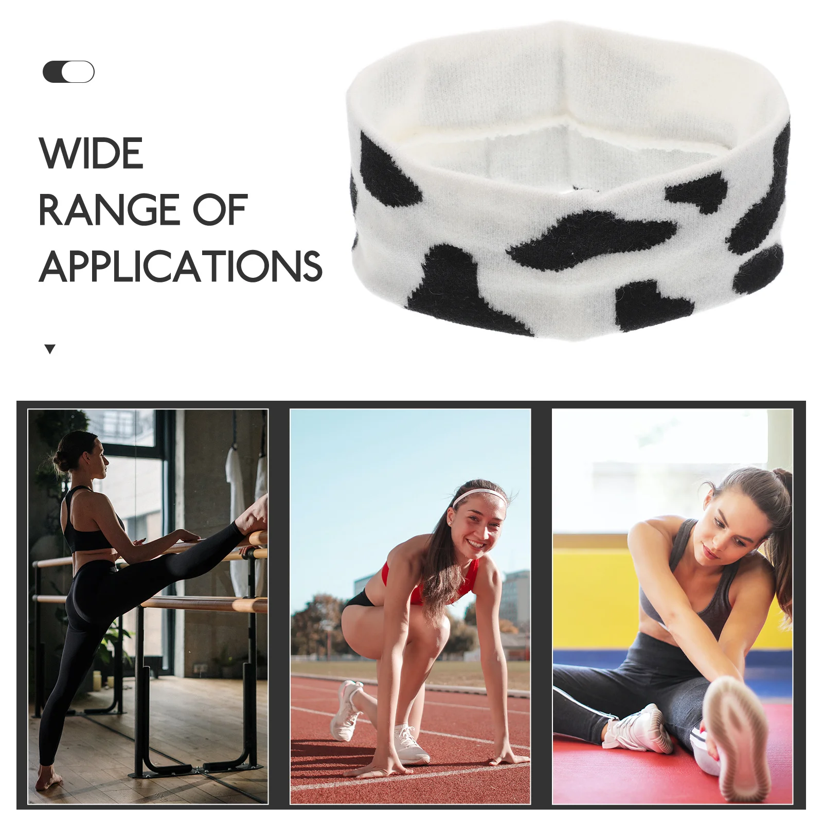 محبوك عقال ليوبارد طباعة بسط امتصاص العرق للنساء الرجال اليوغا الجري الرياضة الصالة الرياضية ملحق غطاء الرأس الرياضي